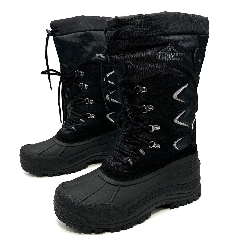 NORTIV 8 Mountaineer Snow Boots Mens Size 9 M 3M Thinsulate Fur Lined Boots